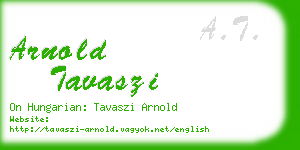 arnold tavaszi business card